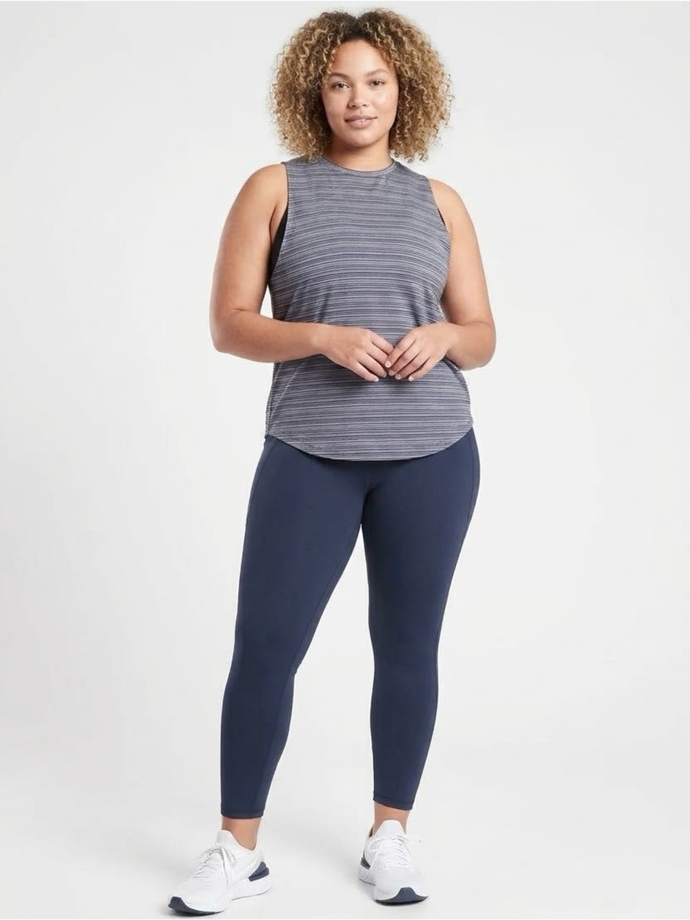Athleta Cloudlight Striped Muscle Tank